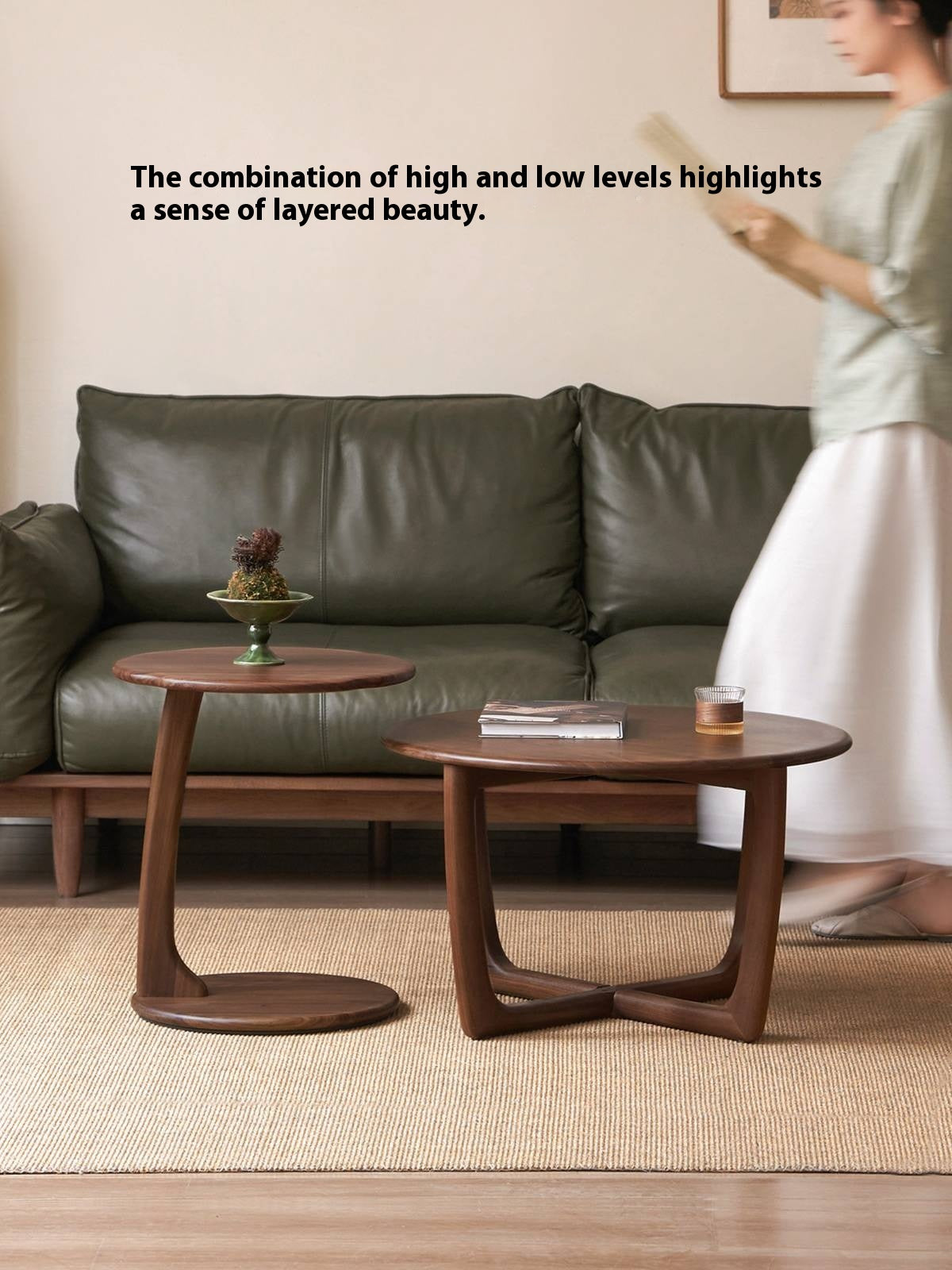 Ash Solid Wood Round Coffee Table