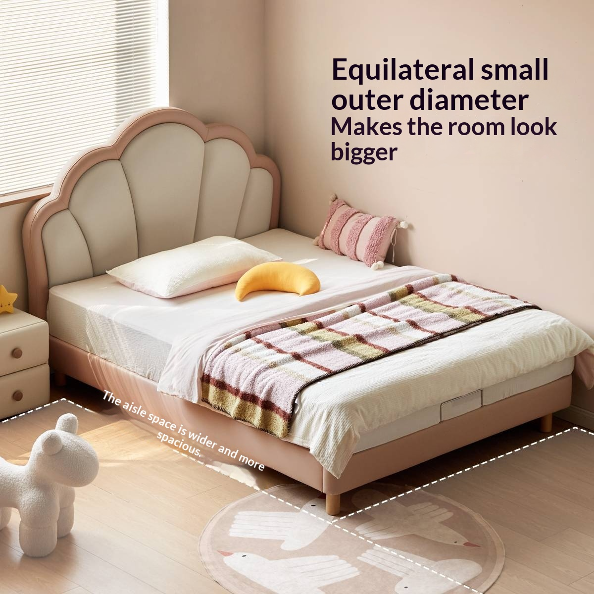 Organic Leather kid's Bed princess bed<