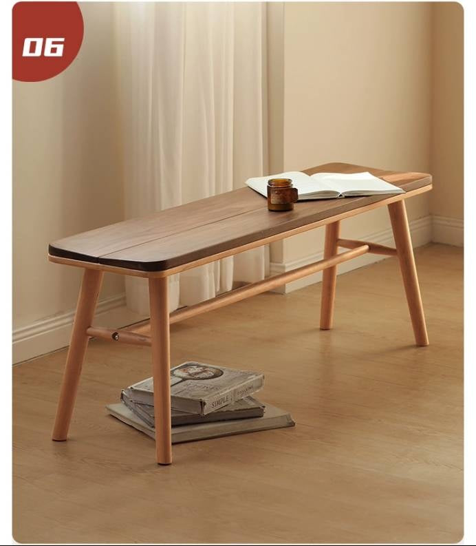 Cherry Solid Wood Long Bench