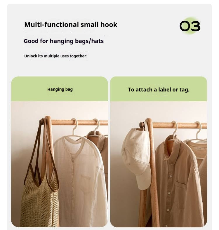 Solid Rubberwood Nordic Minimalist Standing Hanger