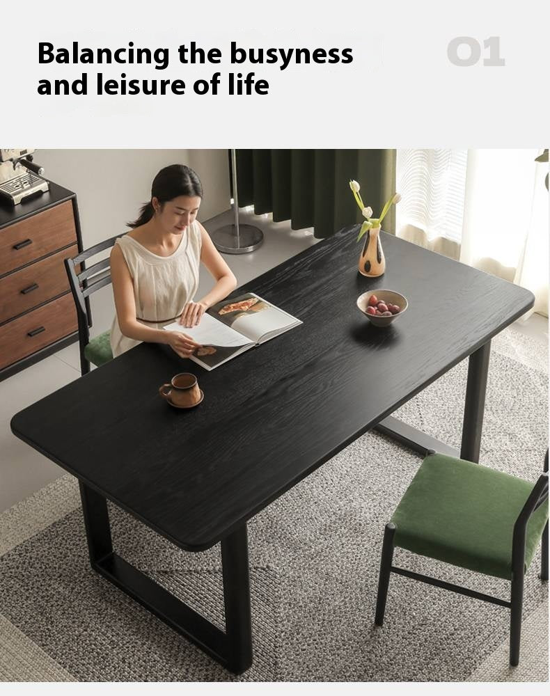 Oak Solid Wood Modern Large Dining Table