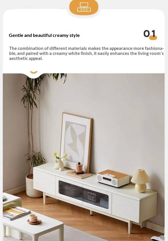 Pine, Cherry Solid Wood TV Cabinet, Rock Board.