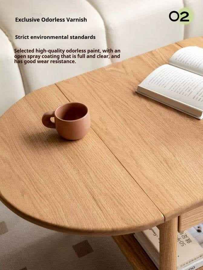 Oak Solid Wood Small Folding Coffee Table