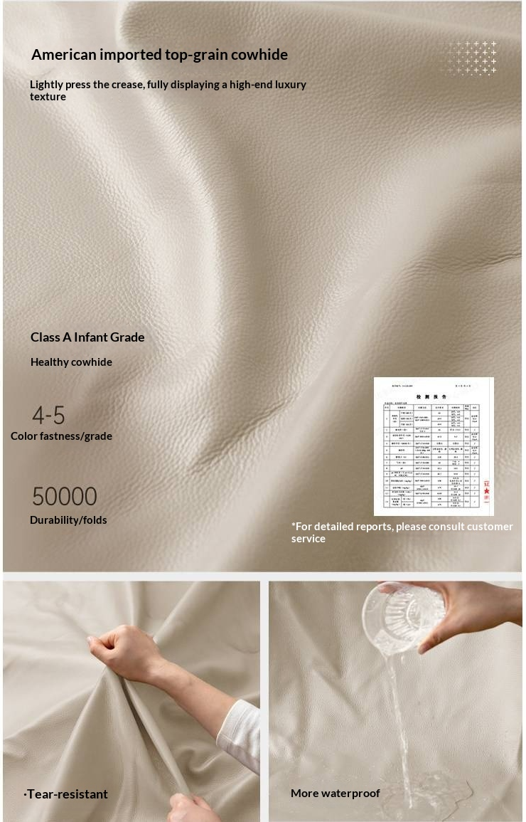 Oak Solid Wood Box Bed — Italian Light Luxury with Soft Genuine leather Backrest