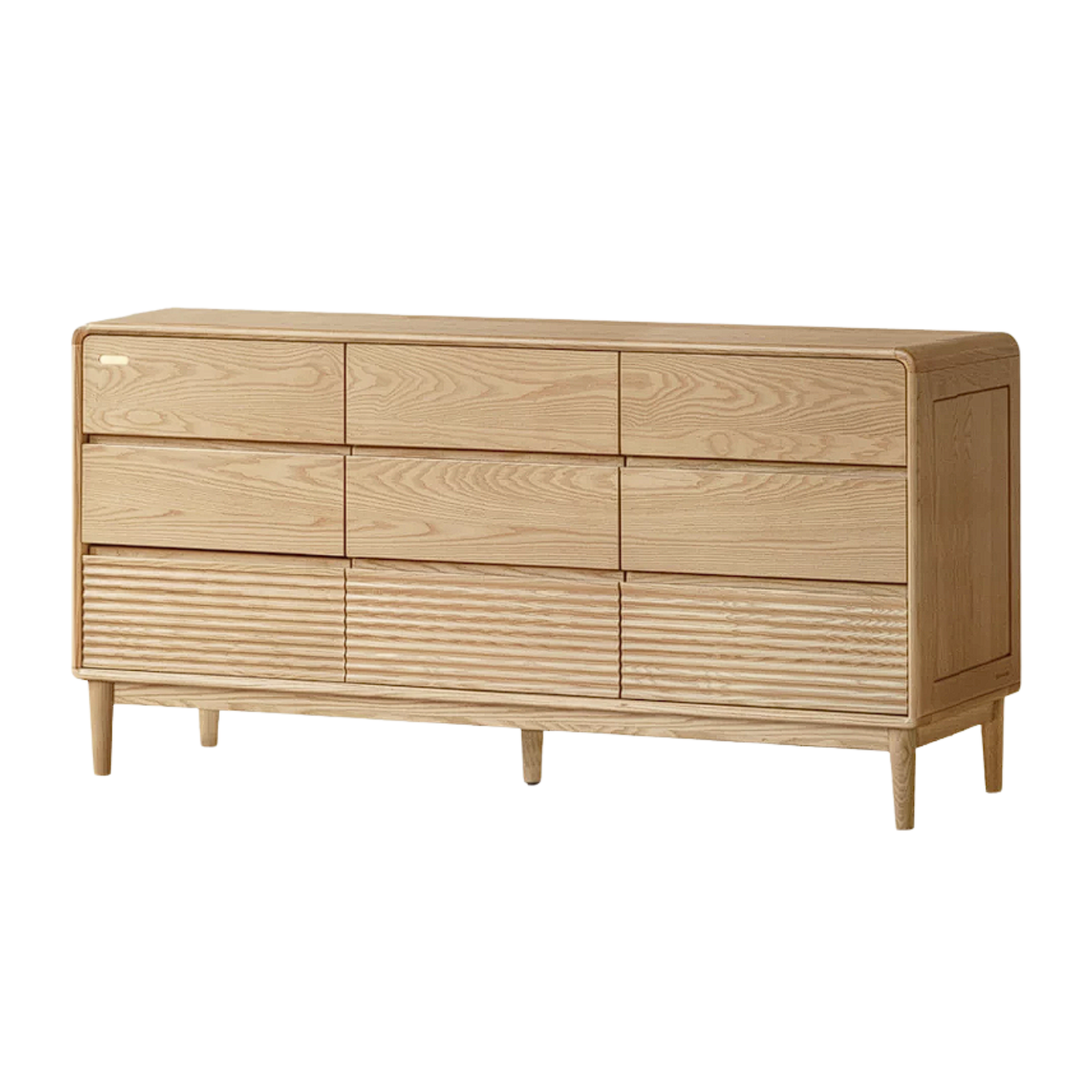 Ash, Oak Solid Wood Chest of Drawers with Modern Minimalist Design
