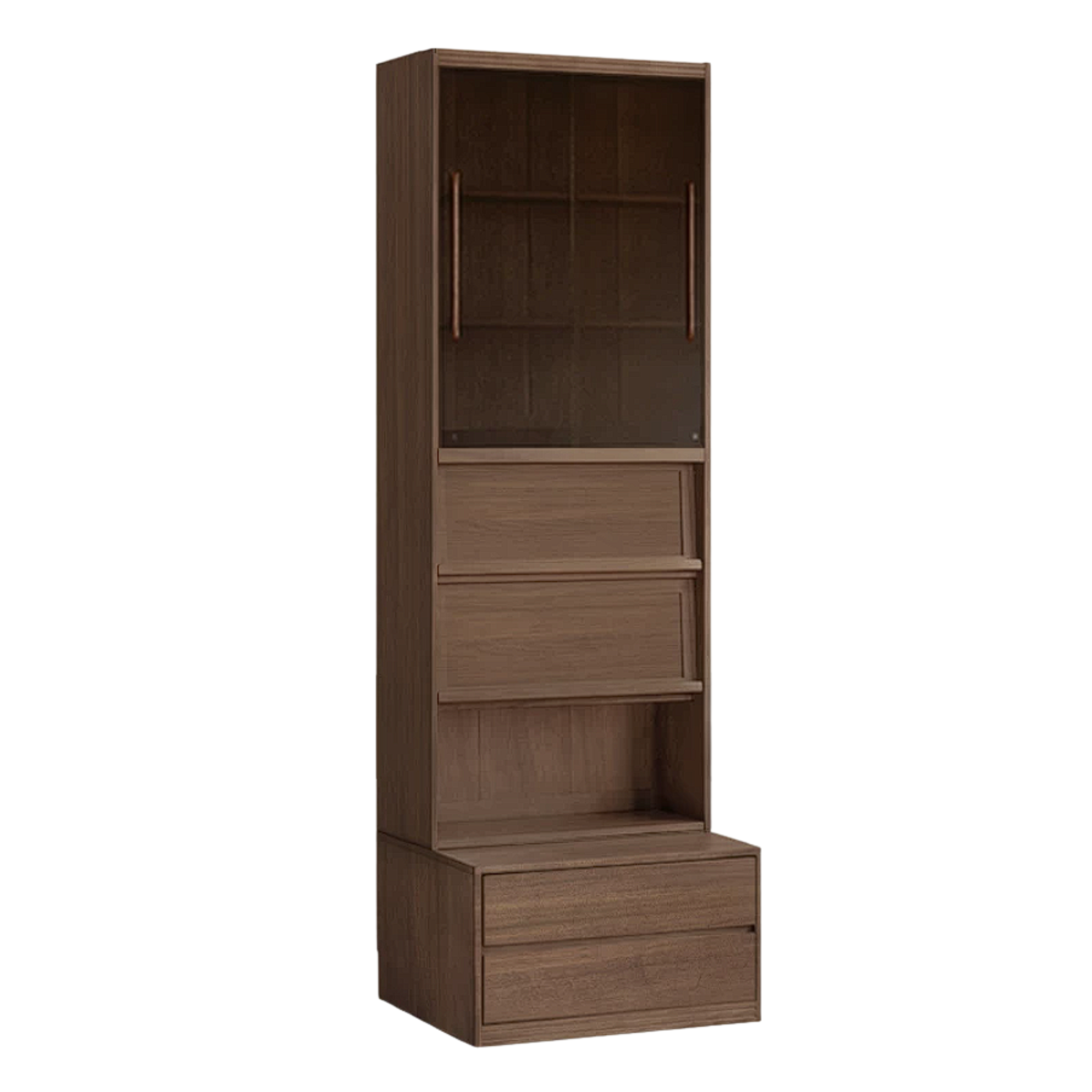 Sandalwood, Oak, Ash Solid Wood Combination Bookcase