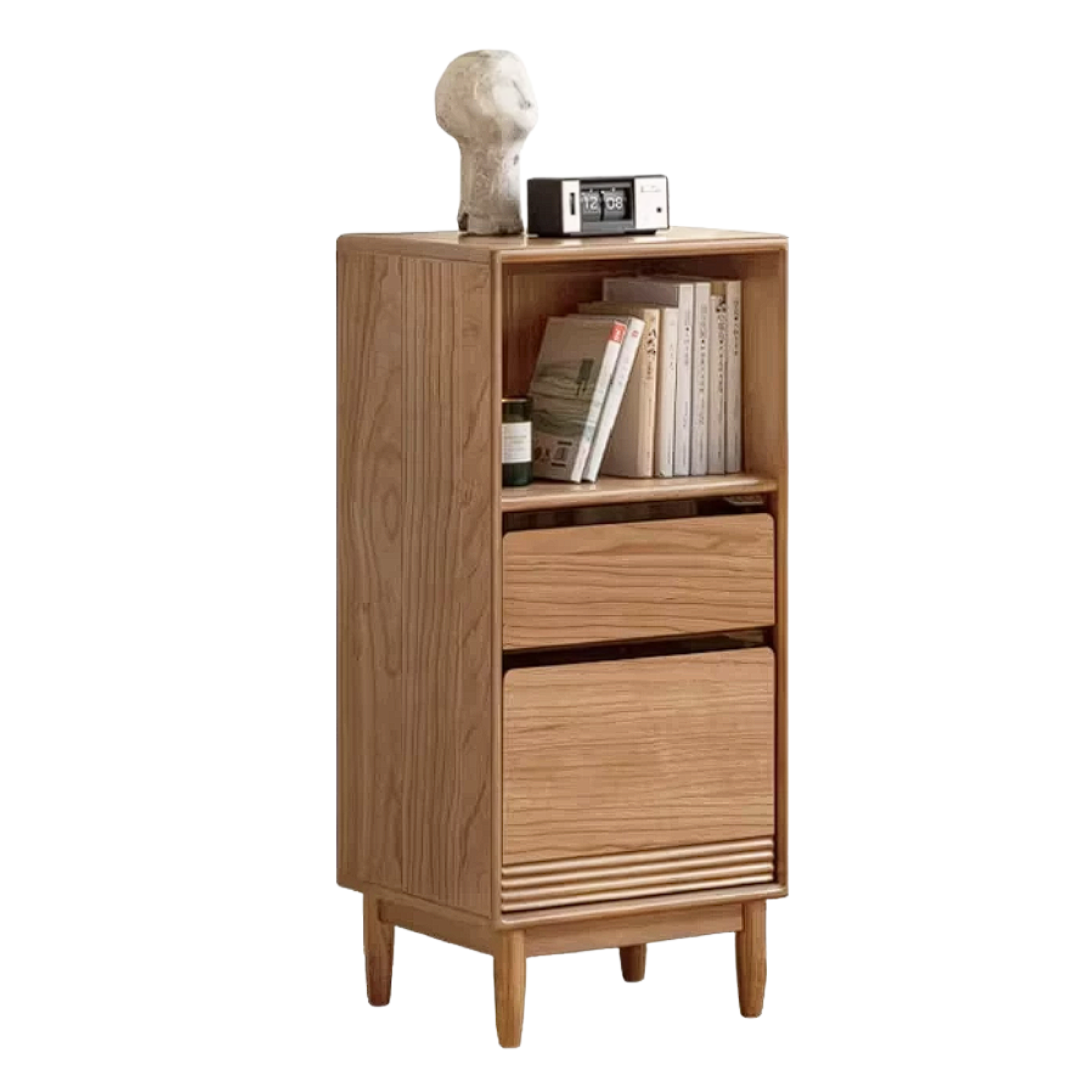 Black Walnut, Golden Rosewood, Oak, Ash, Cherry Solid Wood Side Cabinet with Minimalist TV Stand Storage Design