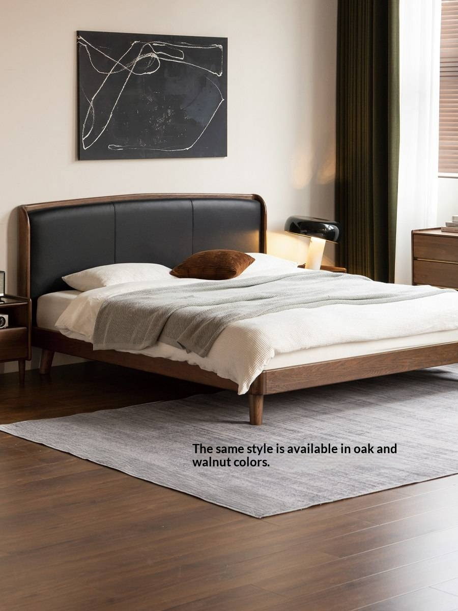 Sandalwood , Black Walnut, Oak Solid Wood First Layer Yellow Cowhide Leather,Technical Cloth