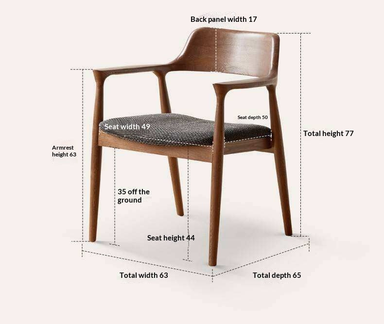 4 pcs -Ash solid wood Sculptural Wishbone-Style Dining Chair