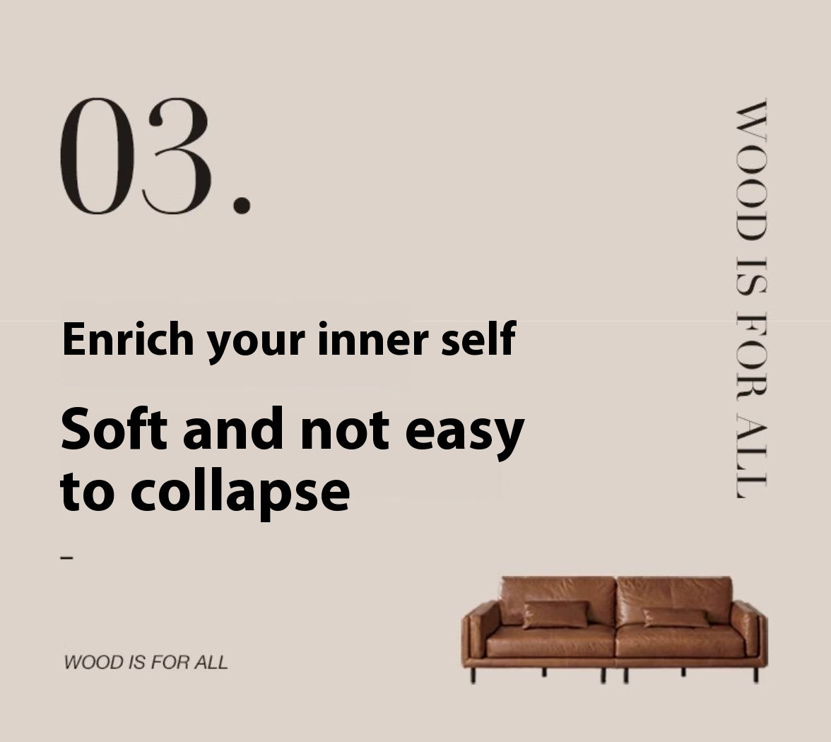 Italian Medieval Style Genuine Leather Oil-Wax Sofa