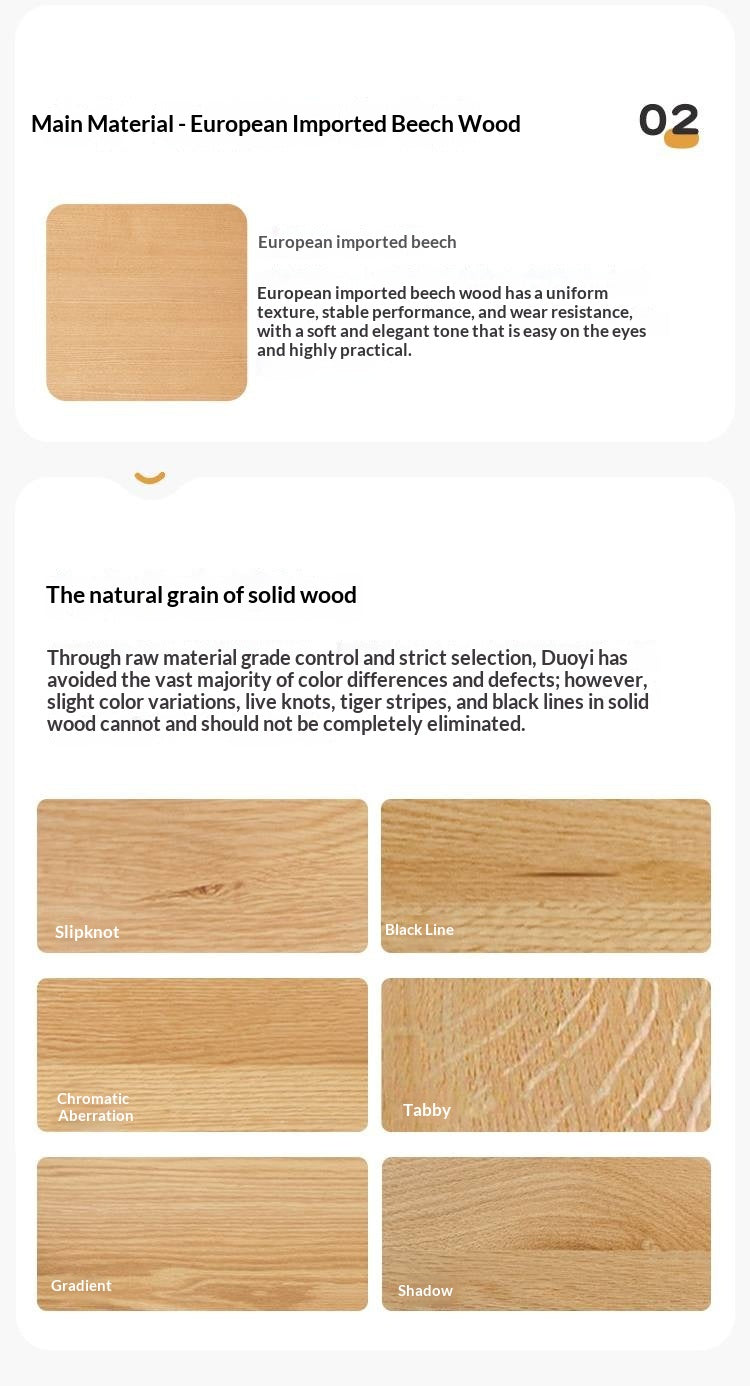 Set 4 pcs European Beech Solid Wood Modern Dining Chair