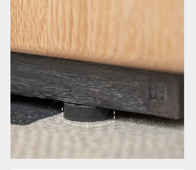 Ash Solid Wood Movable Rock Plate Coffee Table