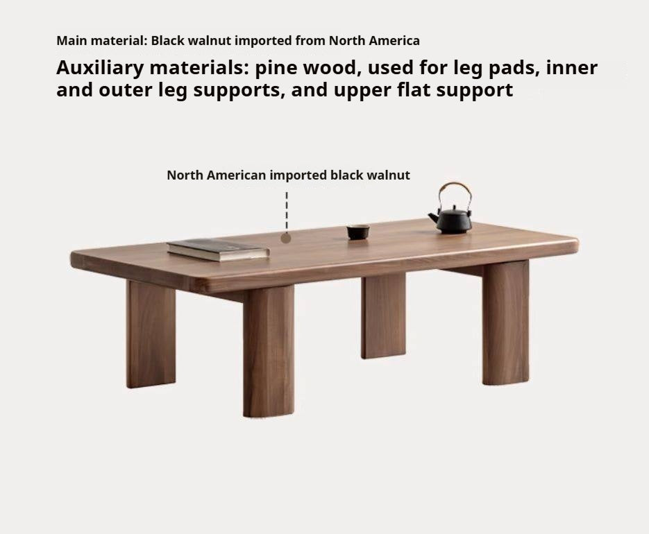 Black Walnut Solid Wood Wabi-Sabi Style Coffee Table