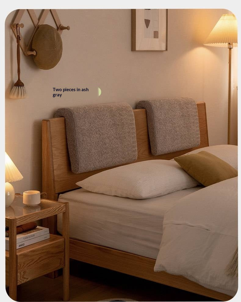 Lambswool Hanging Headboard Pillow in Creamy Style