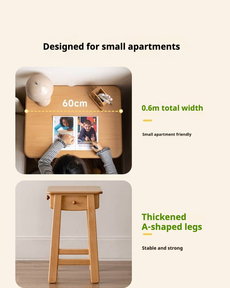 Beech Solid Wood Children's Study Writing Desk.