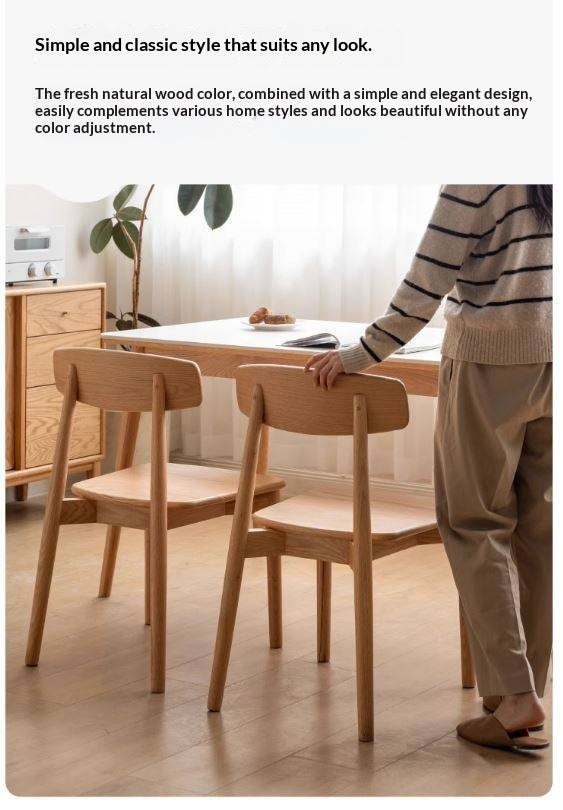 4 pcs set - Black Walnut, White Ash, Ach, Oak, Cherry, Solid RubberWood Dining Chair