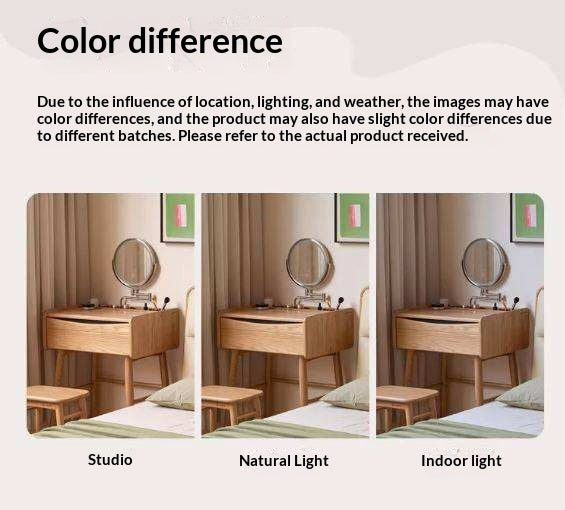 Oak Solid Wood Modern Simple Vanity Table