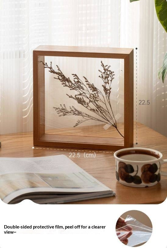 Beech, Sapele Solid Wood Nordic Hollow Photo Frame
