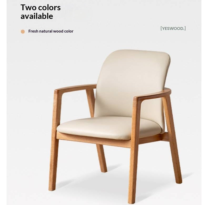 Ash, Oak Solid Wood Exposed Frame Upholstered Armchair