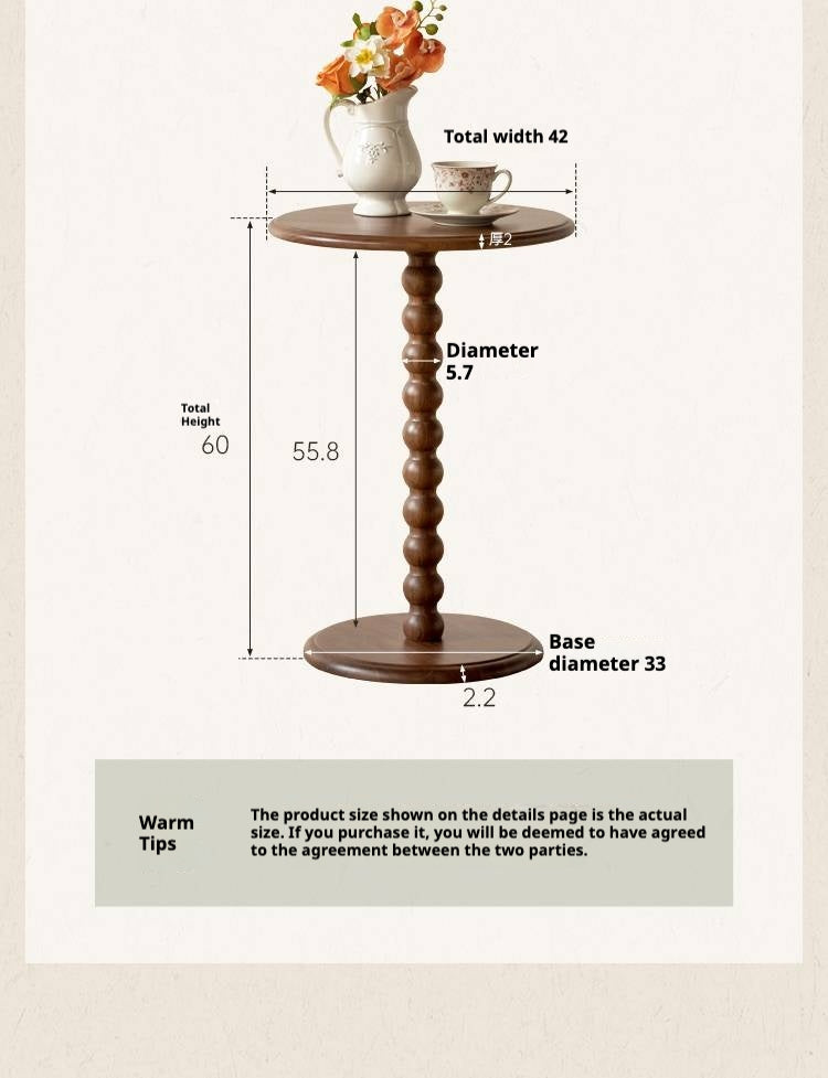 Black Walnut Solid Wood American Retro Style Side Table