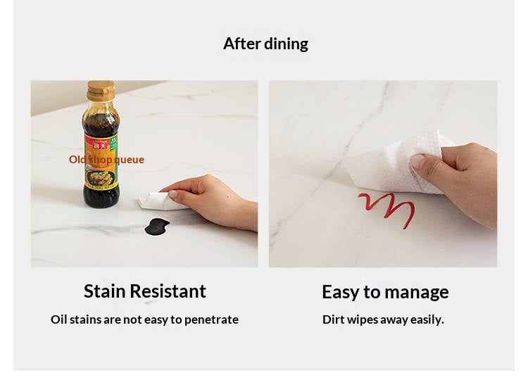 Oak Solid Wood Slate Luxury Dining Table