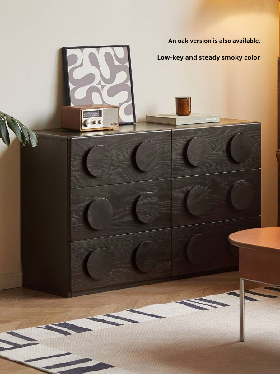 Poplar Solid Wood French Retro Style Bucket Cabinet