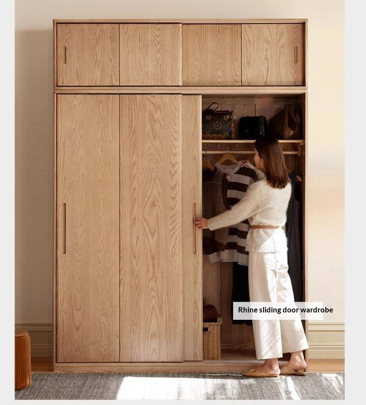 Oak, Cherry Solid Wood Corner Wardrobe