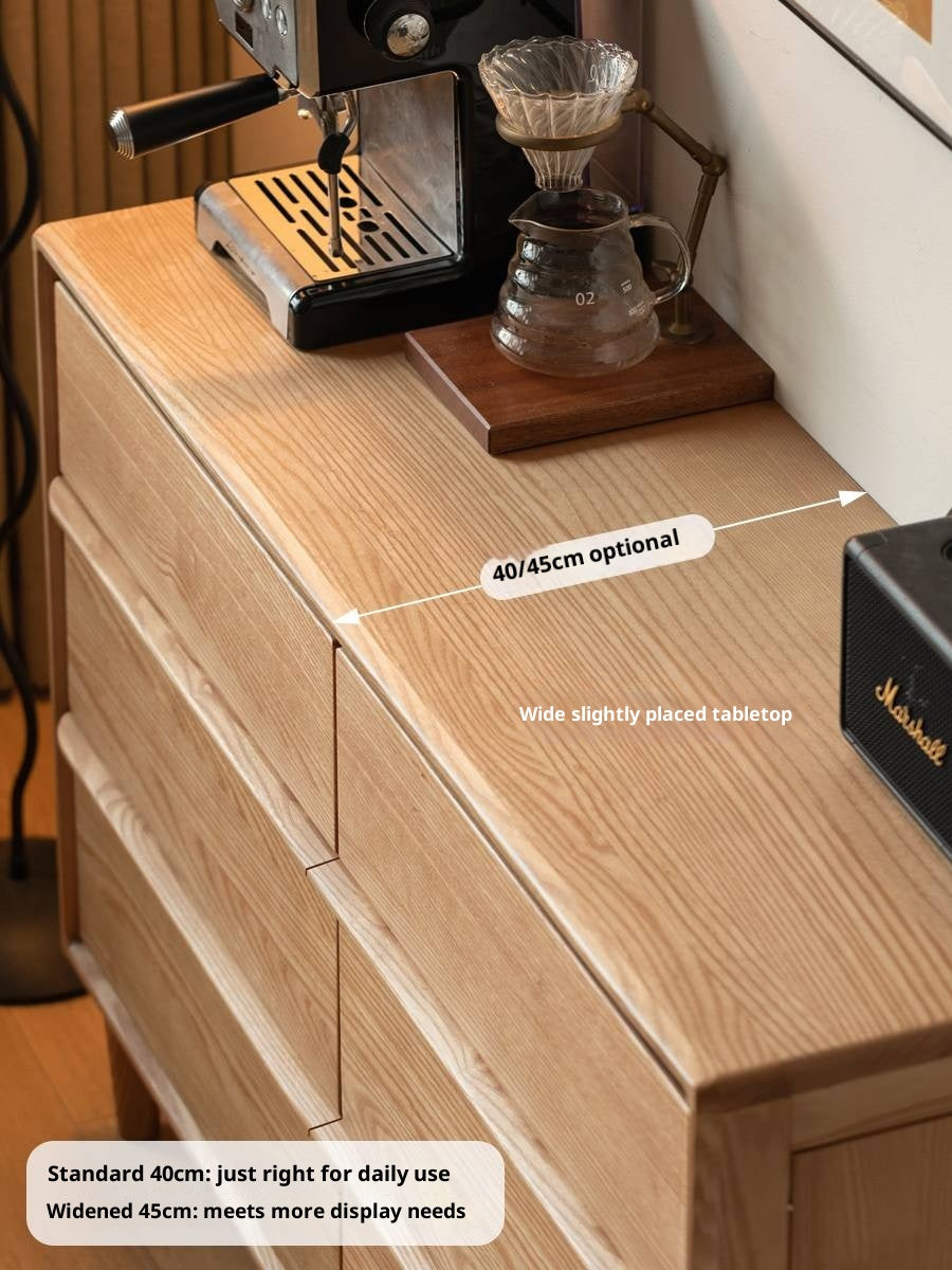Ash Solid Wood Modern Drawer Cabinet
