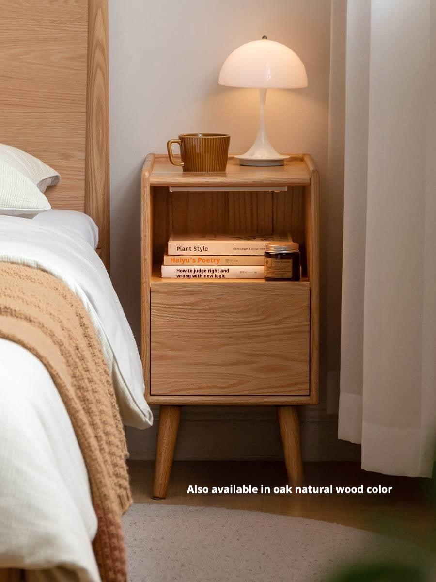Solid Rubberwood Nightstand.