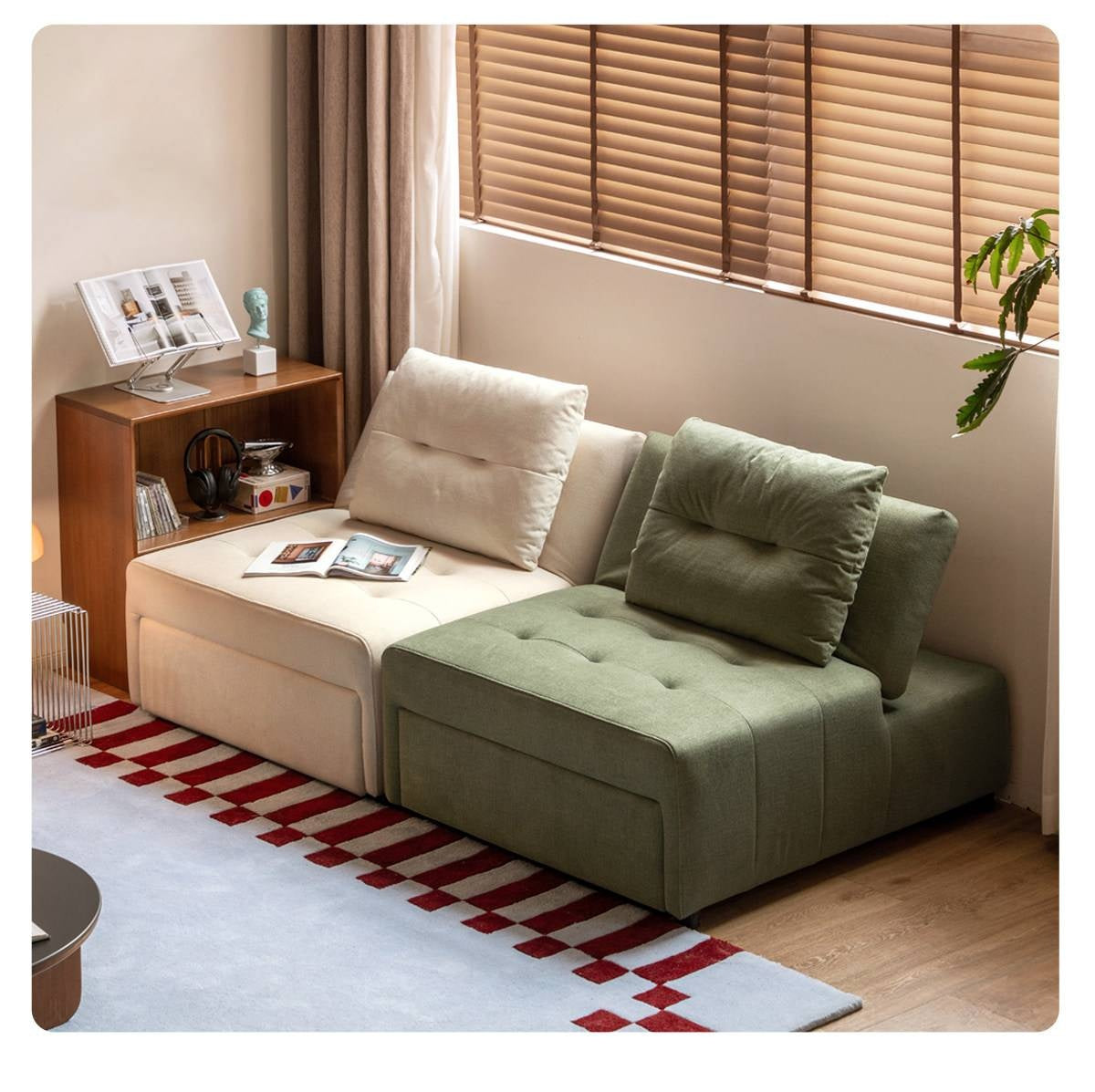 3-in-1 Convertible Sleeper Chair with Adjustable Backrest