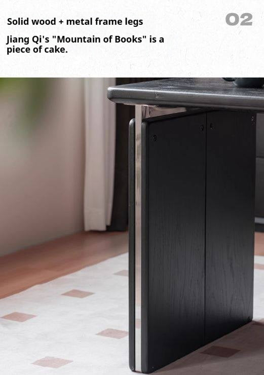 Oak Solid Wood Bauhaus Style Computer Desk