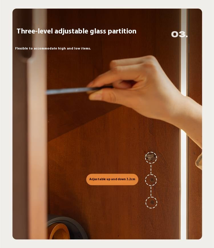 Poplar Solid Wood Bauhaus Style Side Cabinet.