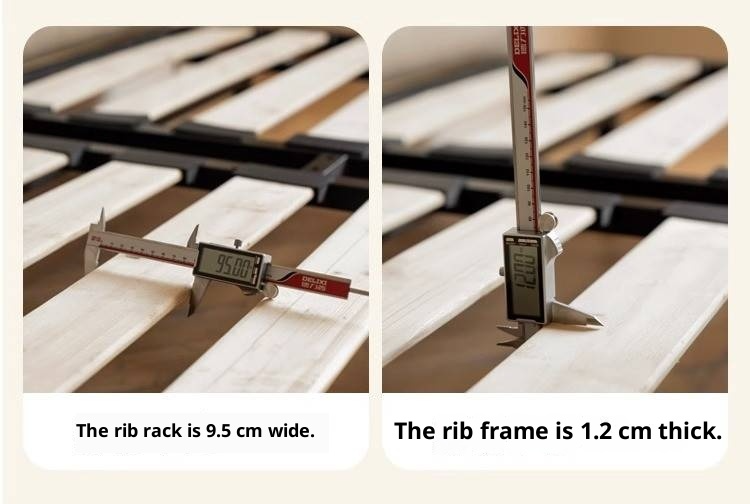 Rubberwood Solid Wood Floating Soft Upholstery Bed