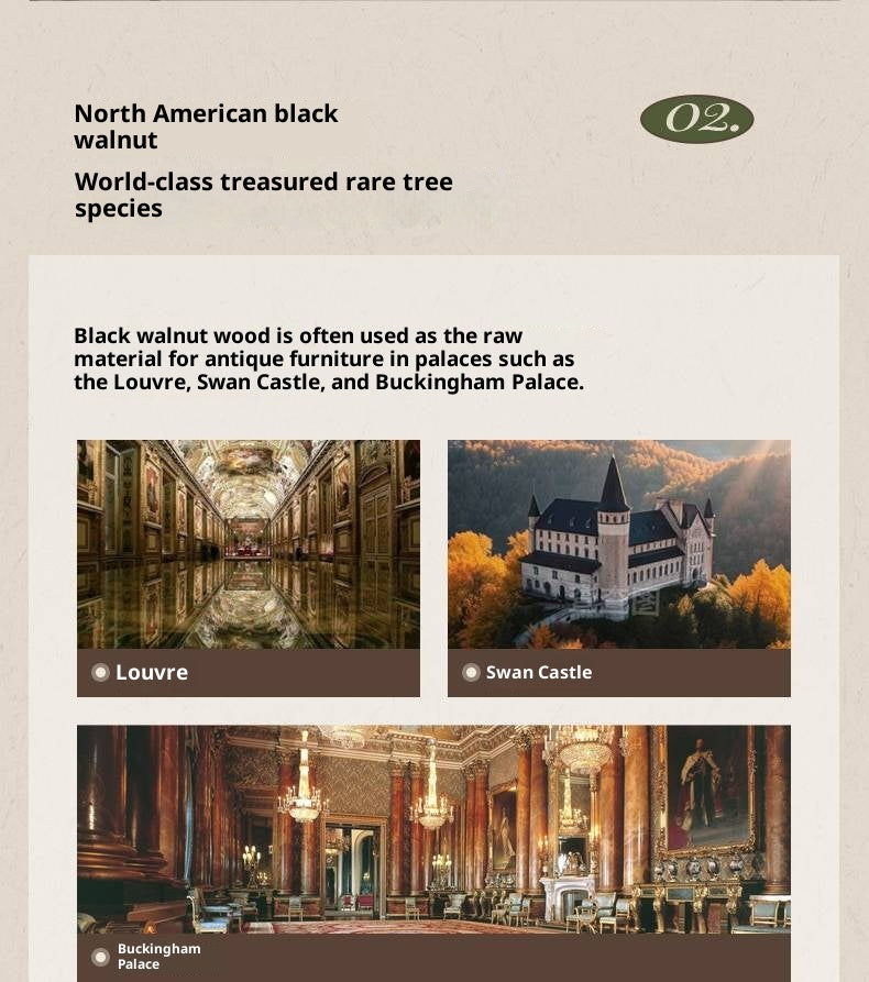 Black Walnut, Tulipwood Solid Wood Retro Style Vanity Table With Built-In Mirror