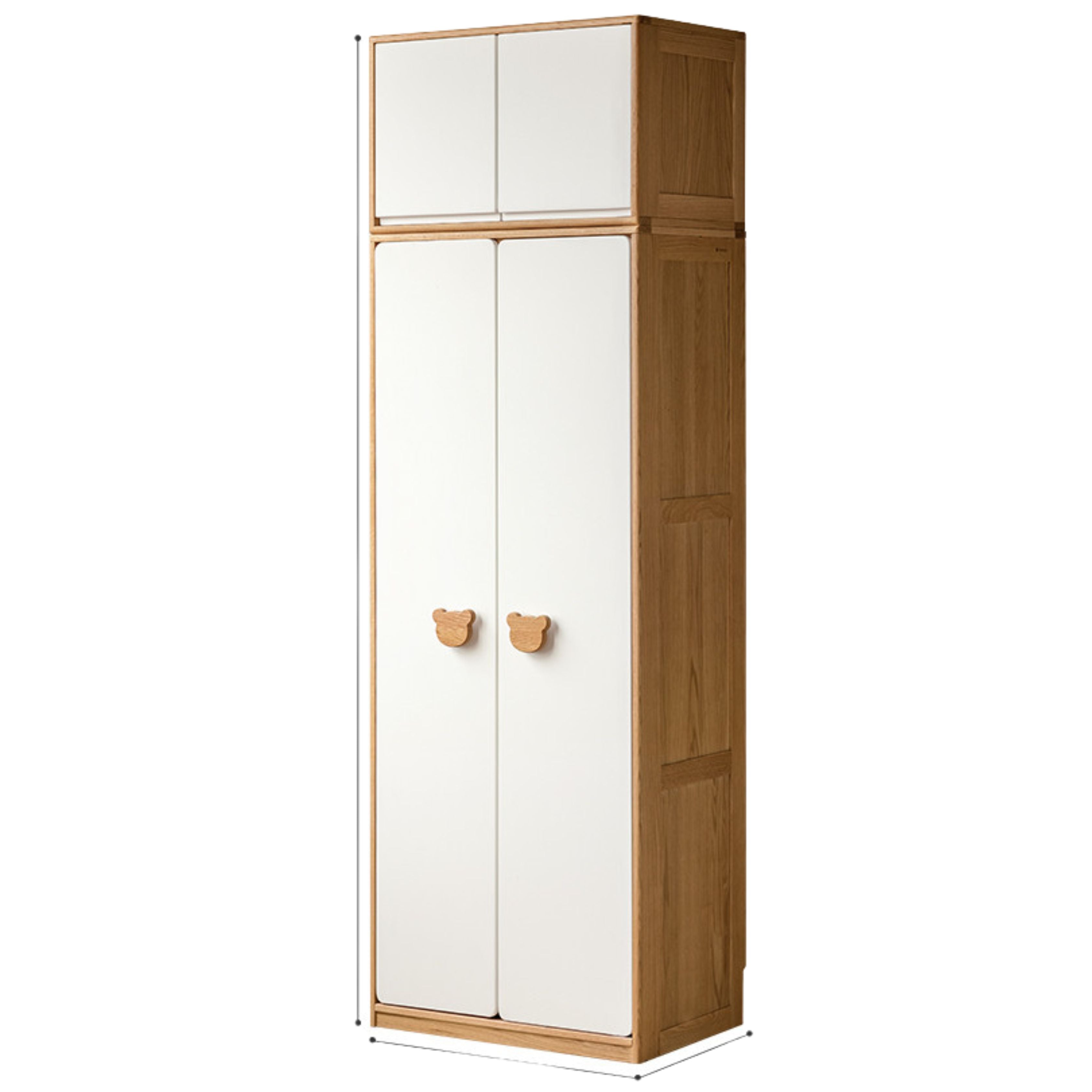 Oak Solid Wood Children's Wardrobe Combination