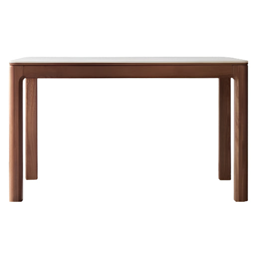 Ash Solid Wood Rock Plate Brown Dining Table