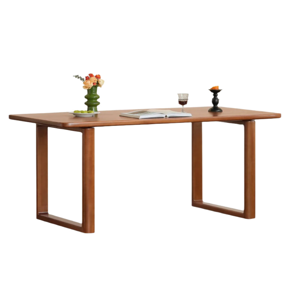 Poplar Solid Wood Medieval Style Large Plate Dining Table