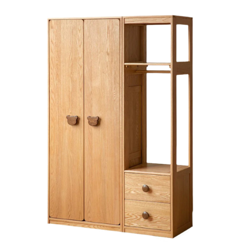 Oak Solid Wood Kids Wardrobe