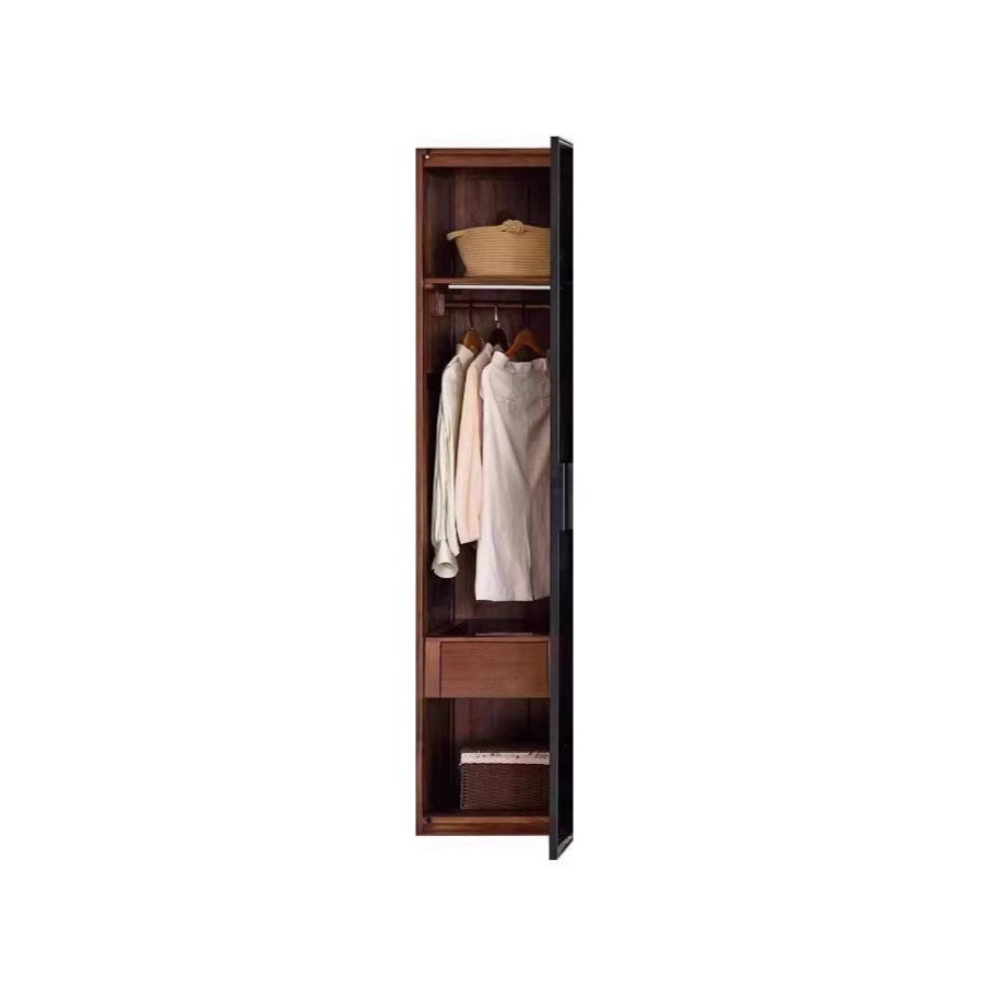 Black Walnut Solid Wood Wardrobe Combination.