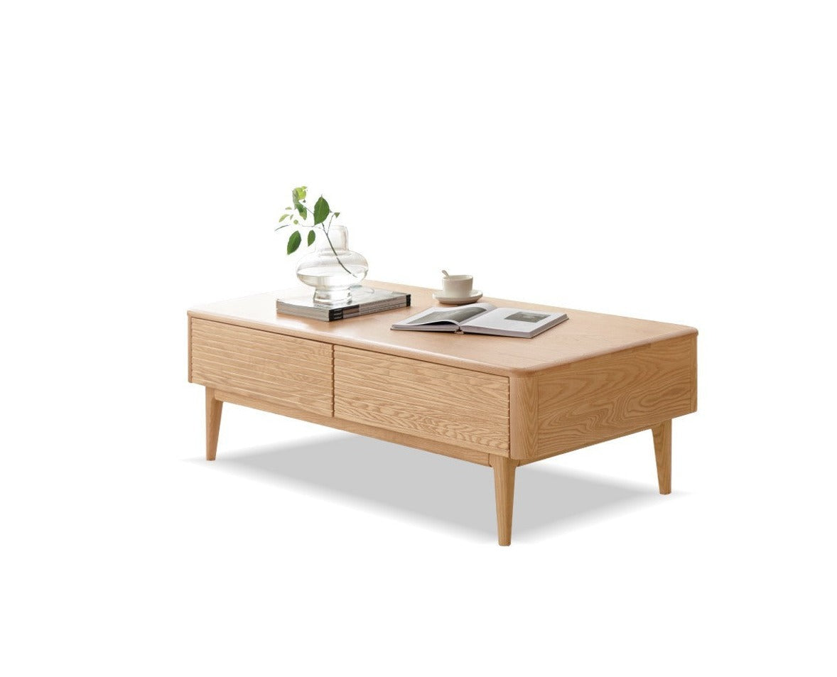 Ash solid wood slate coffee table "