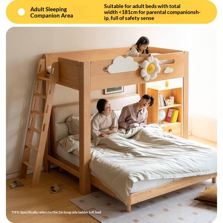 Rubberwood Solid Wood Children's Loft Bed