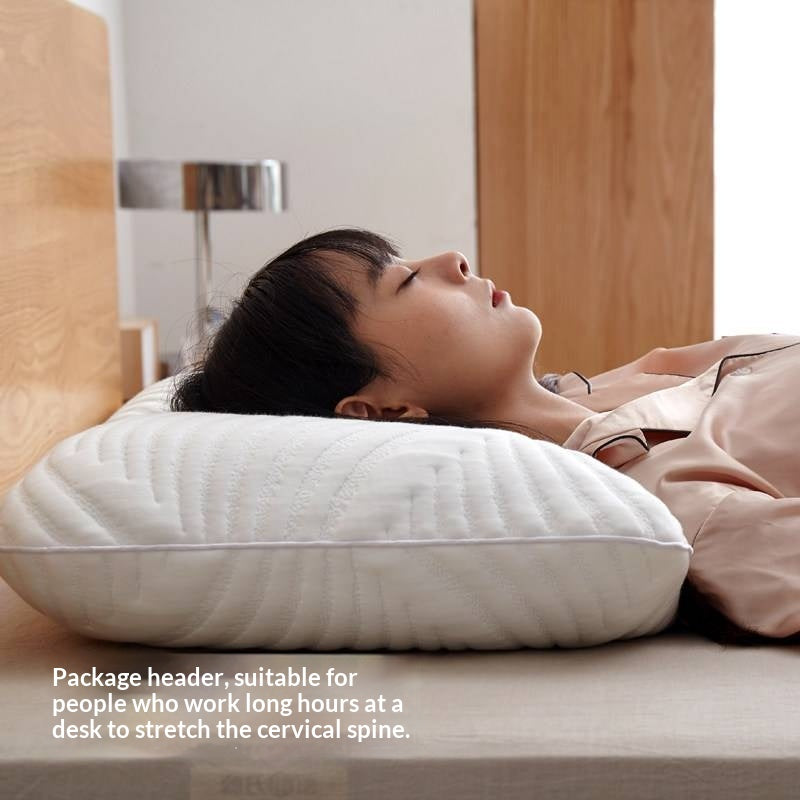 Natural Latex Sleep Pillow with Neck Support Design