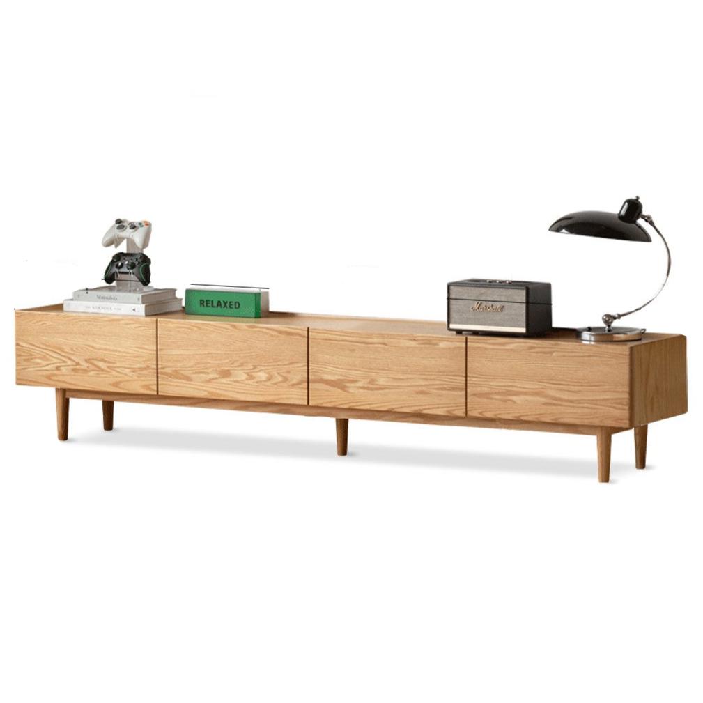 Oak Solid Wood Modern Locker Integrated TV Cabinet.