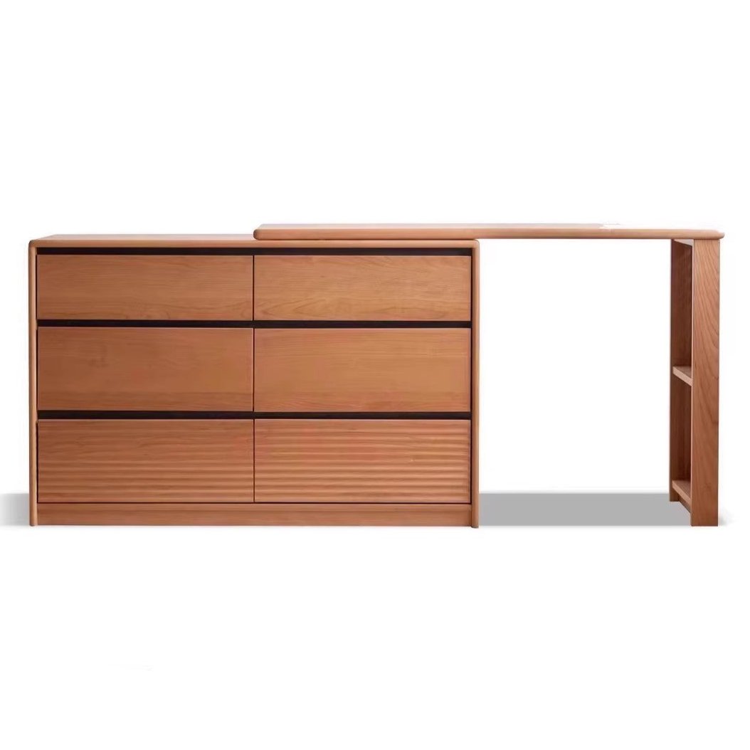 Cherry Solid Wood Retro Dressing Table.