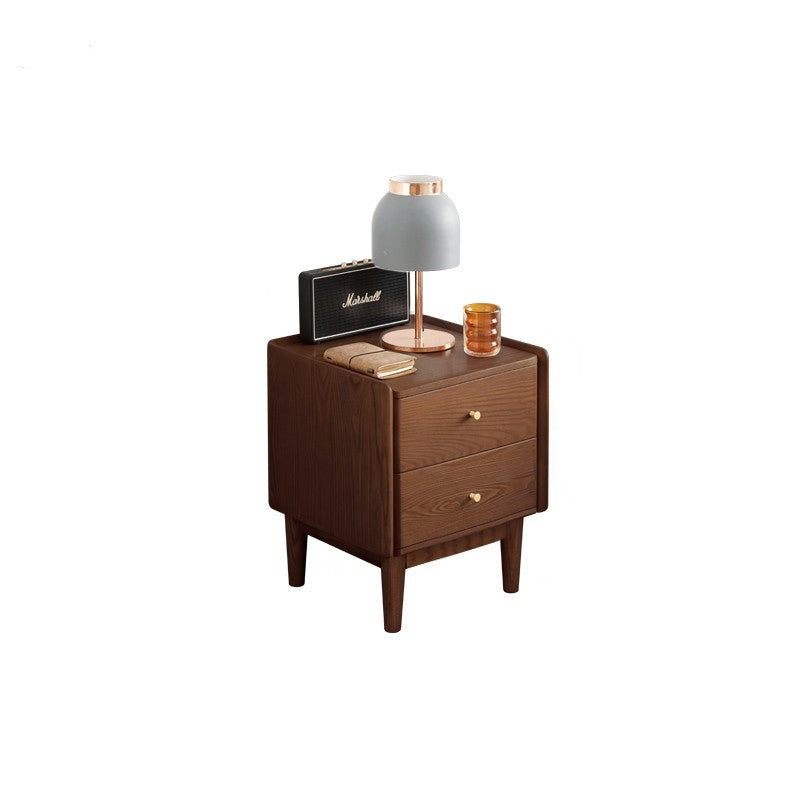 Ash Solid Wood Modern Nightstand.