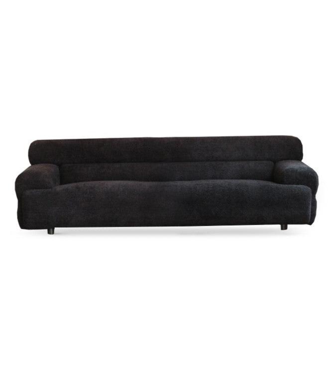 Fabric Sofa French Retro Three-seat Straight Sofa.