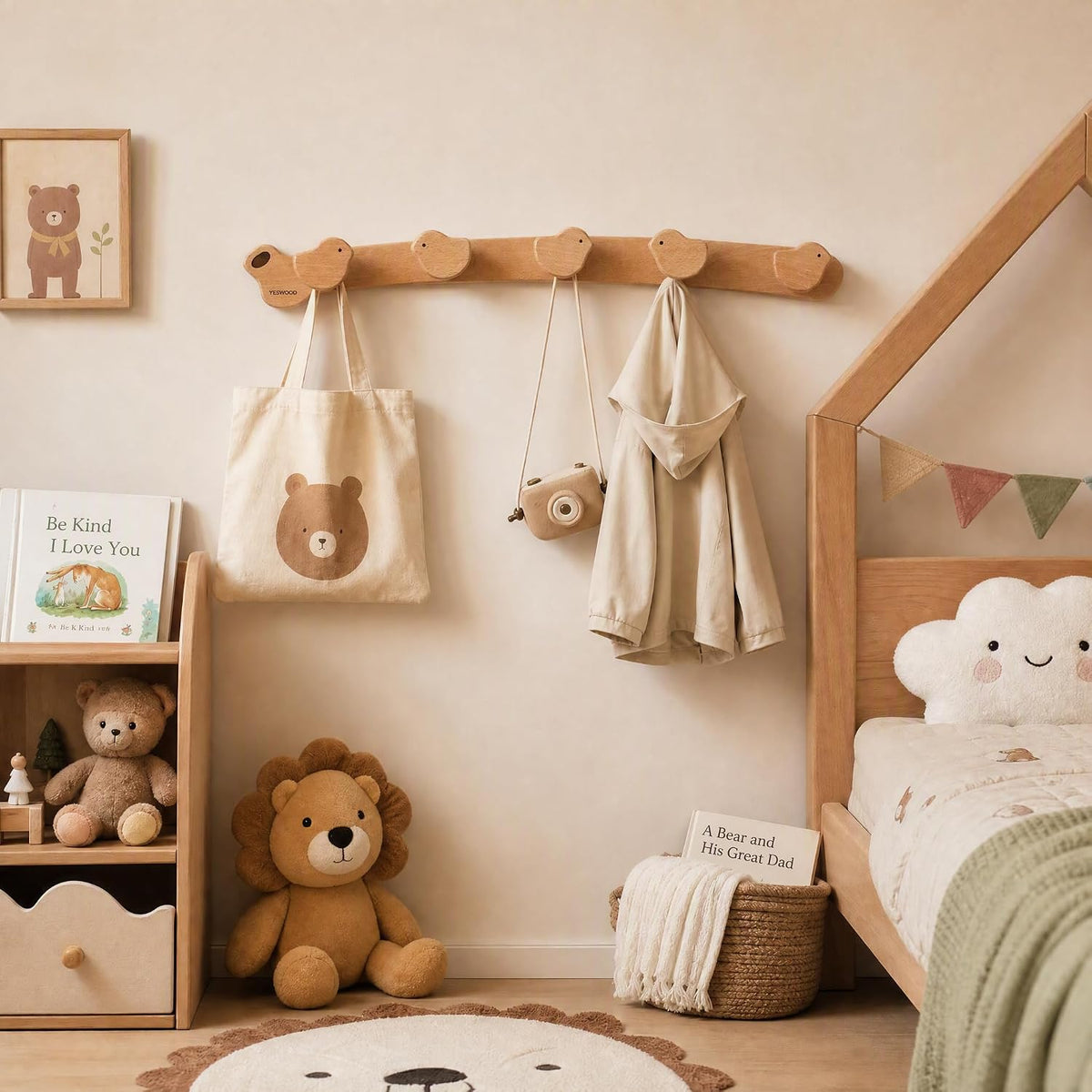 Beech Solid Wood Kids Wardrobe Hanger