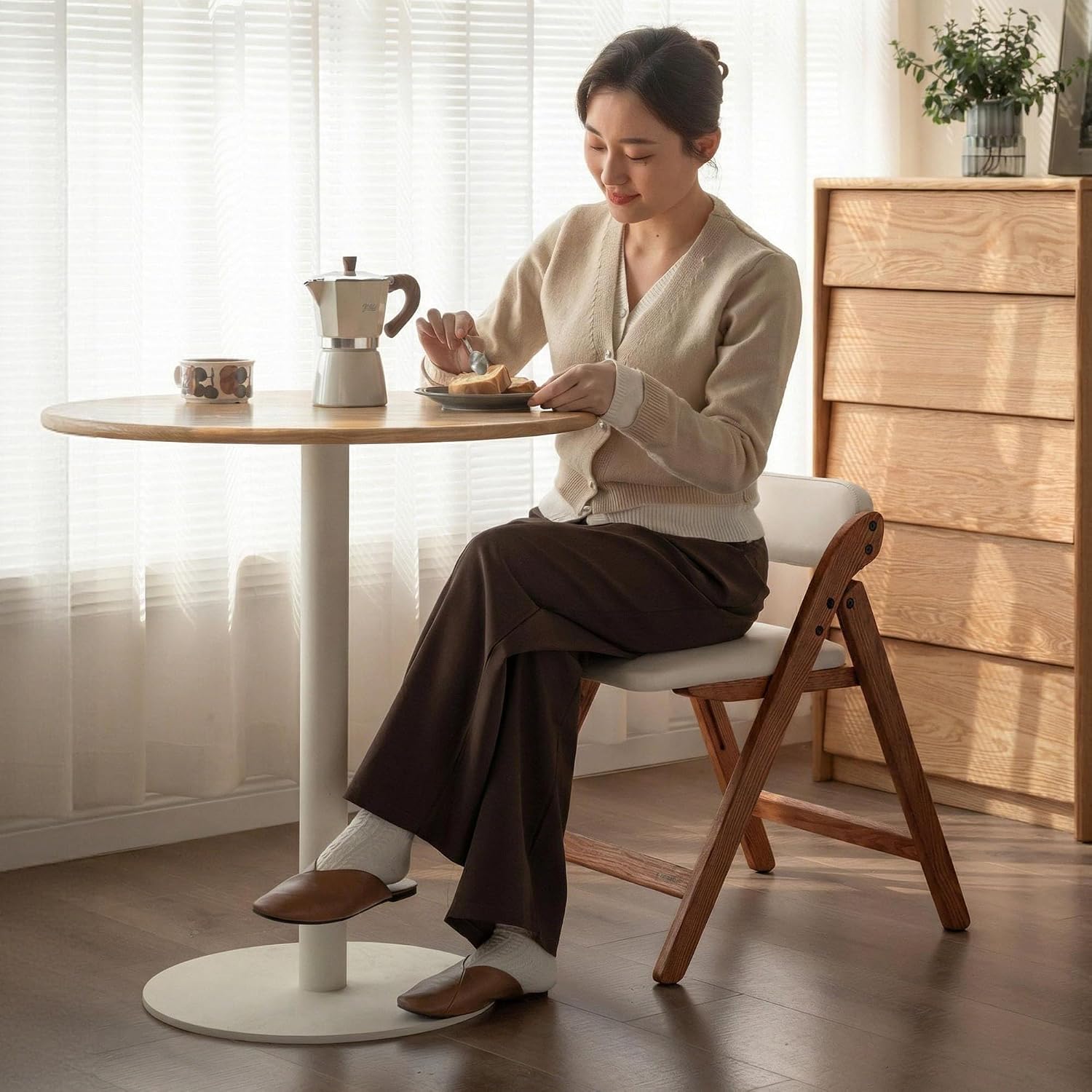 Oak Solid Wood Organic Leisure Folding Chair