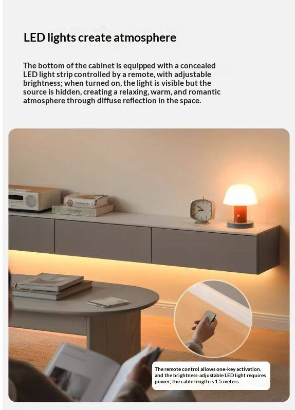 Tulipwood Wall-Mounted Suspended Splicing TV Cabinet.