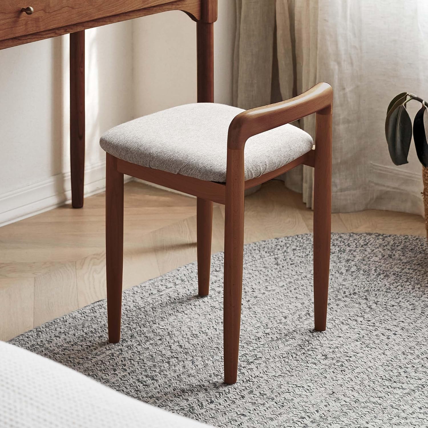 Beech, Oak Solid Wood Makeup Stool